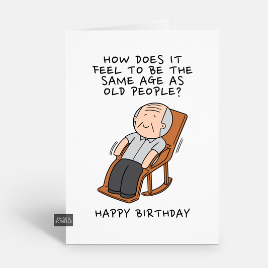 Old People Birthday Card