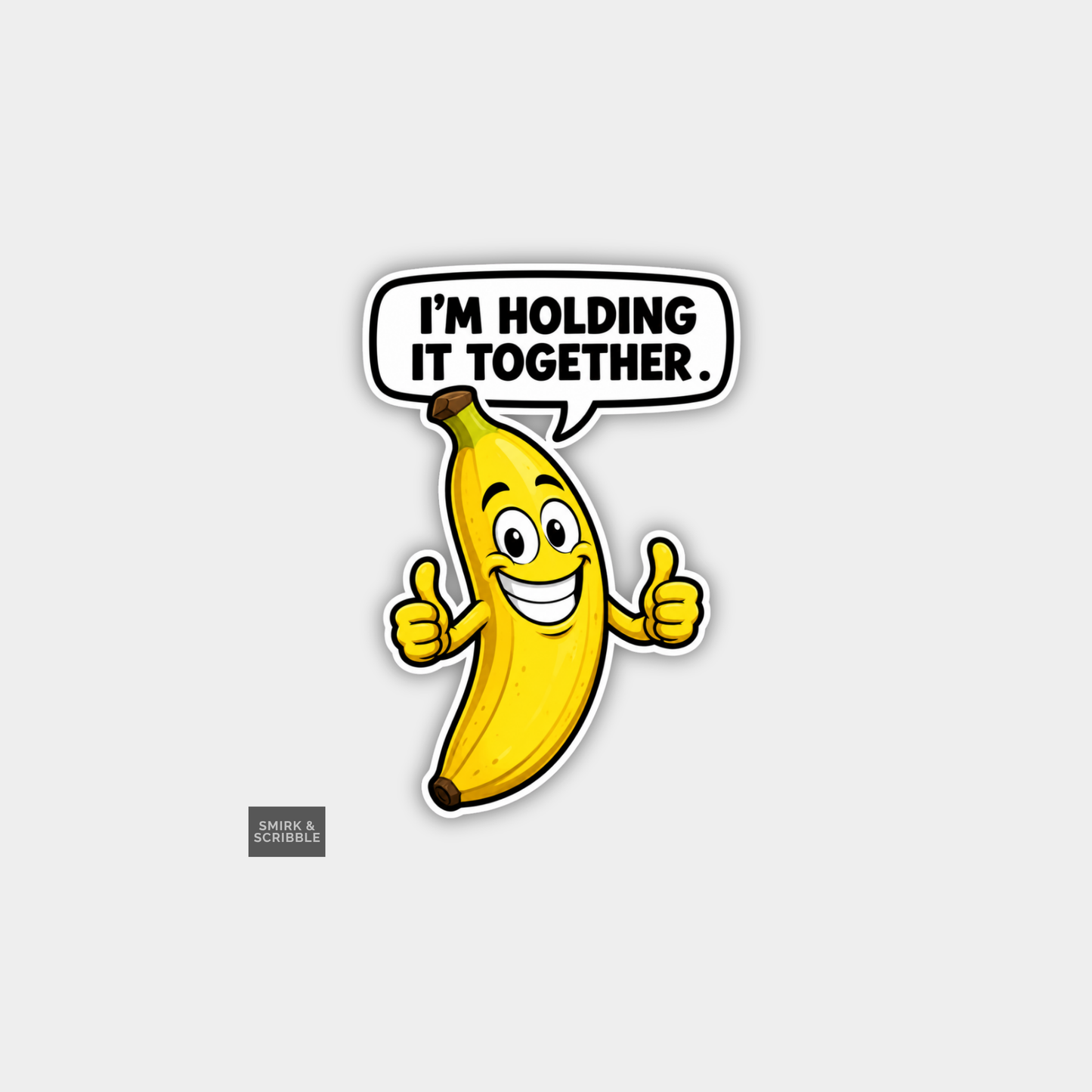 Funny Character Vinyl Sticker - Banana Thumbs Up