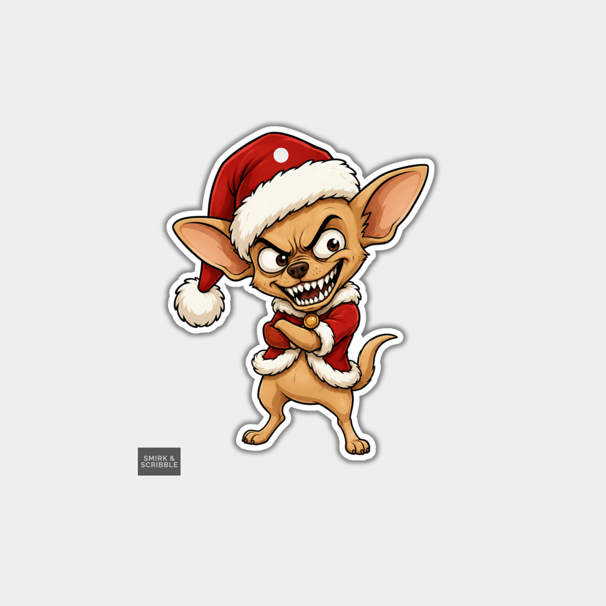 Funny Christmas Gift Tags - Cheeky Chihuahua