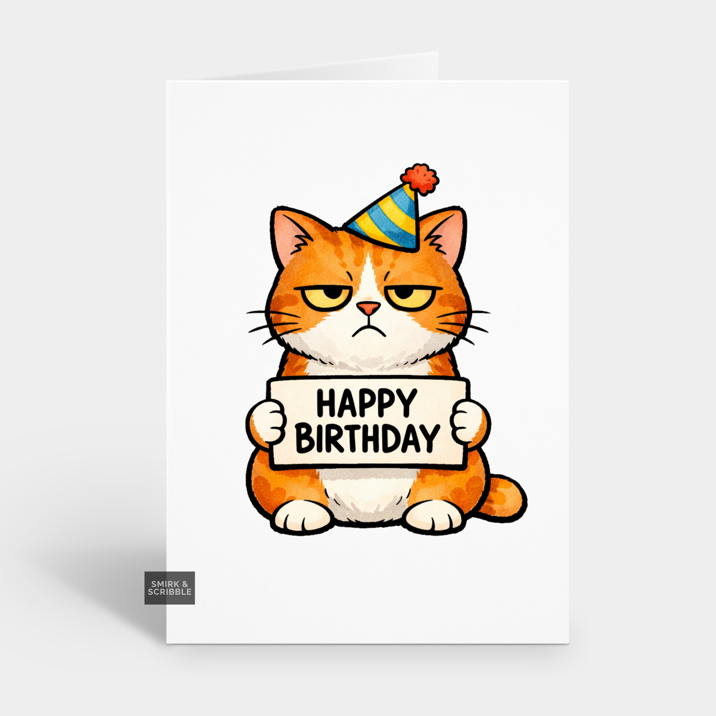 Grumpy Cat Birthday Card