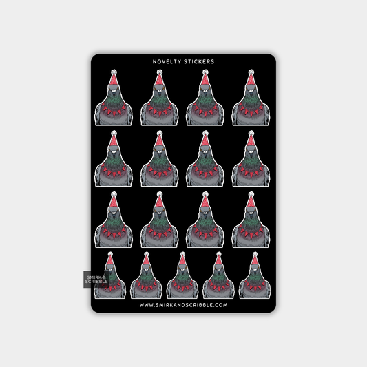 Funny Vinyl Sticker Sheet - Birthday Pigeon