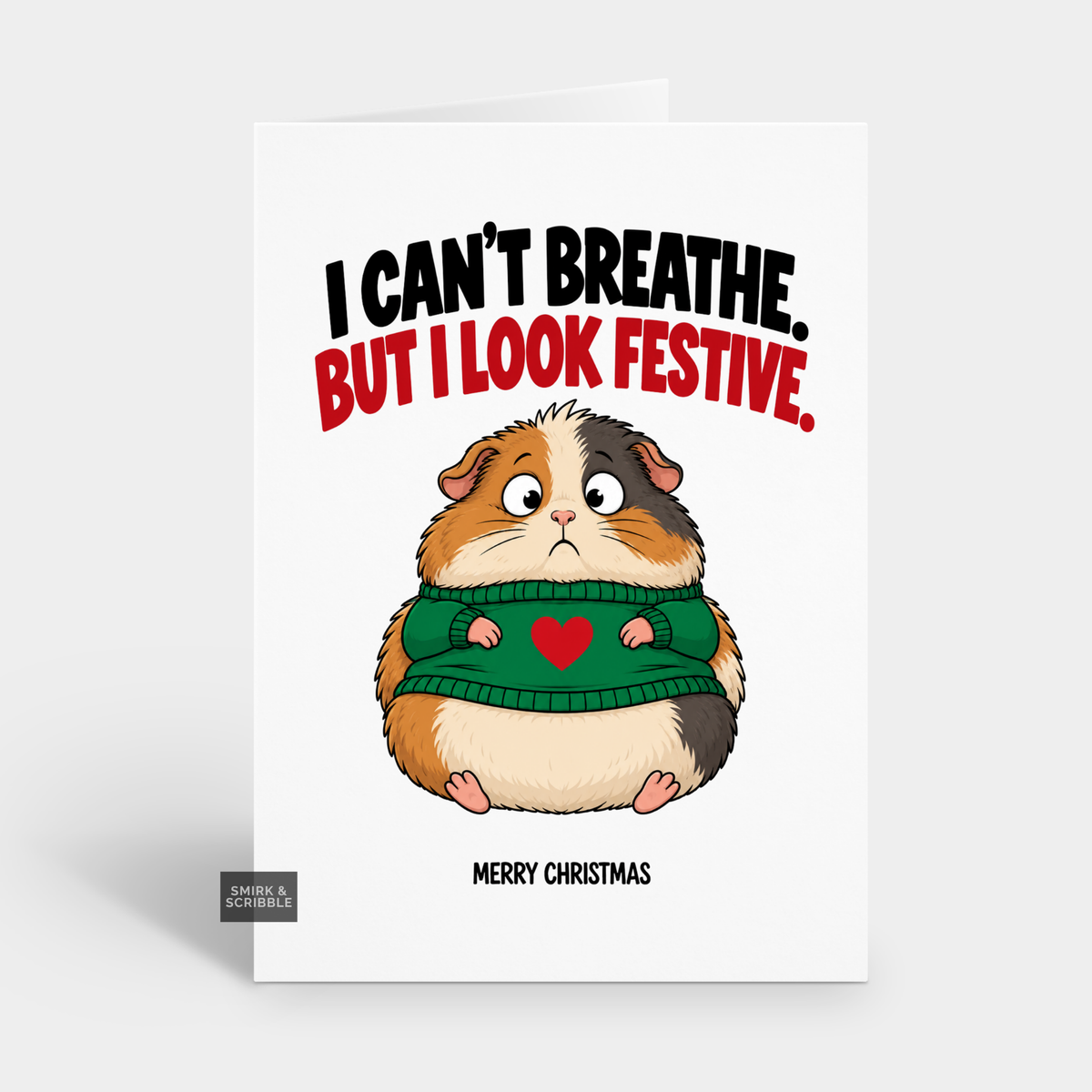 Funny Christmas Card - Look Festive Hamster