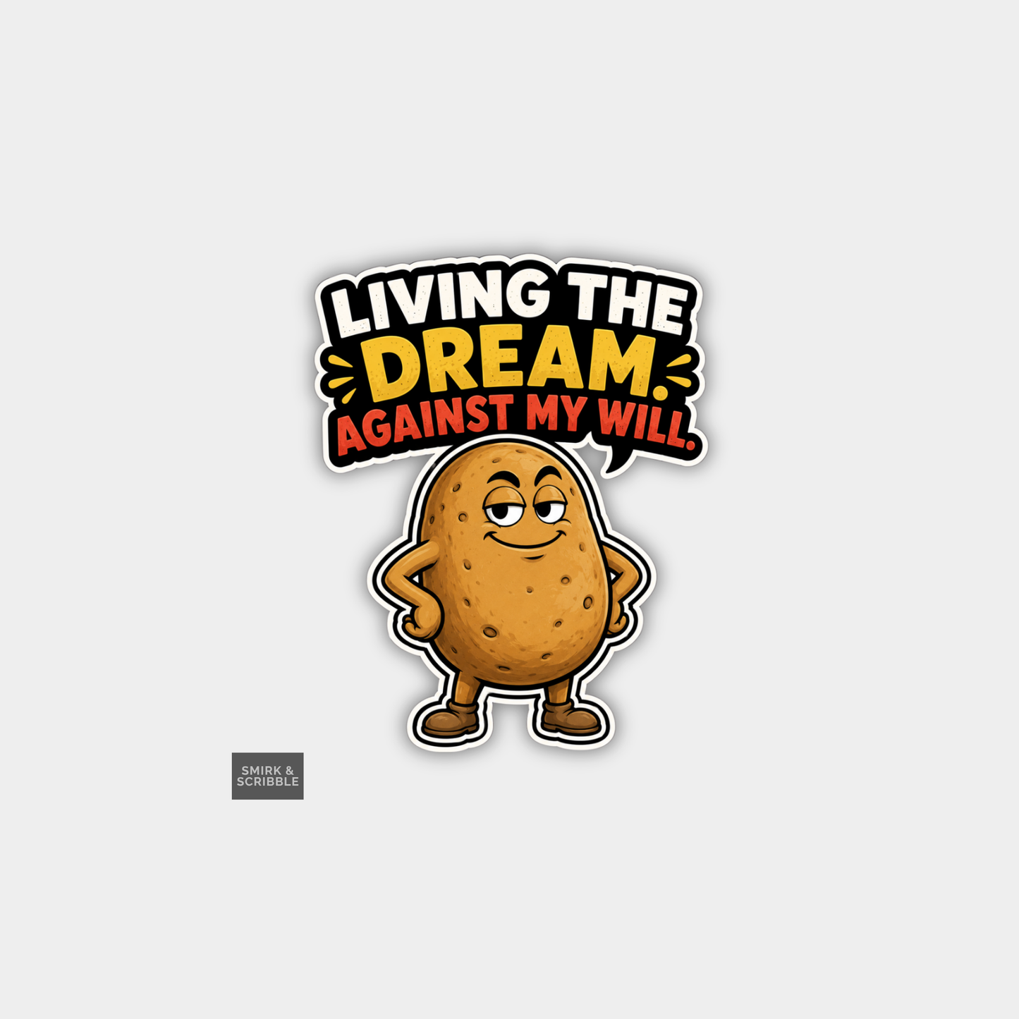 Funny Character Vinyl Sticker - The Dream Potato