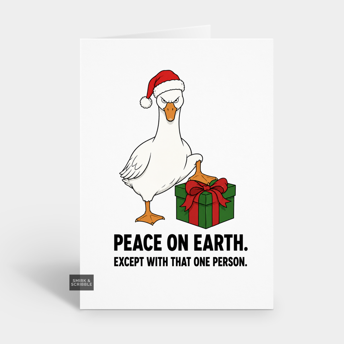 Funny Christmas Card - Grumpy Goose