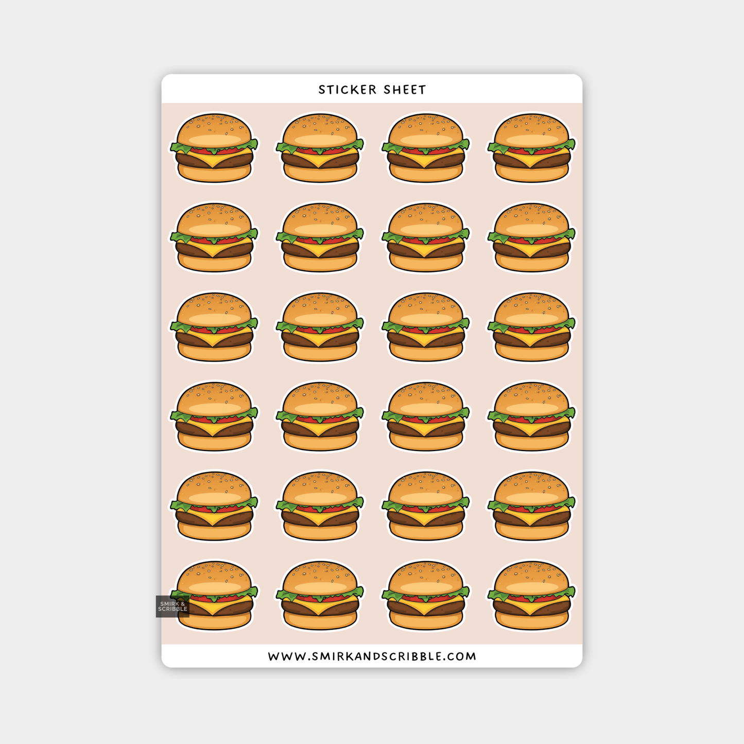 Burger Sticker Sheet