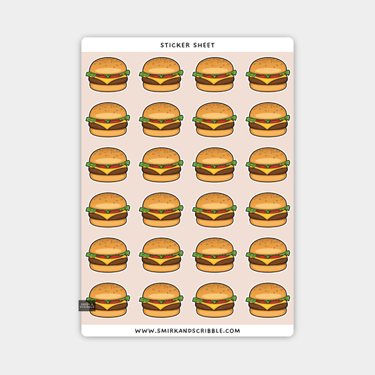 Burger Sticker Sheet