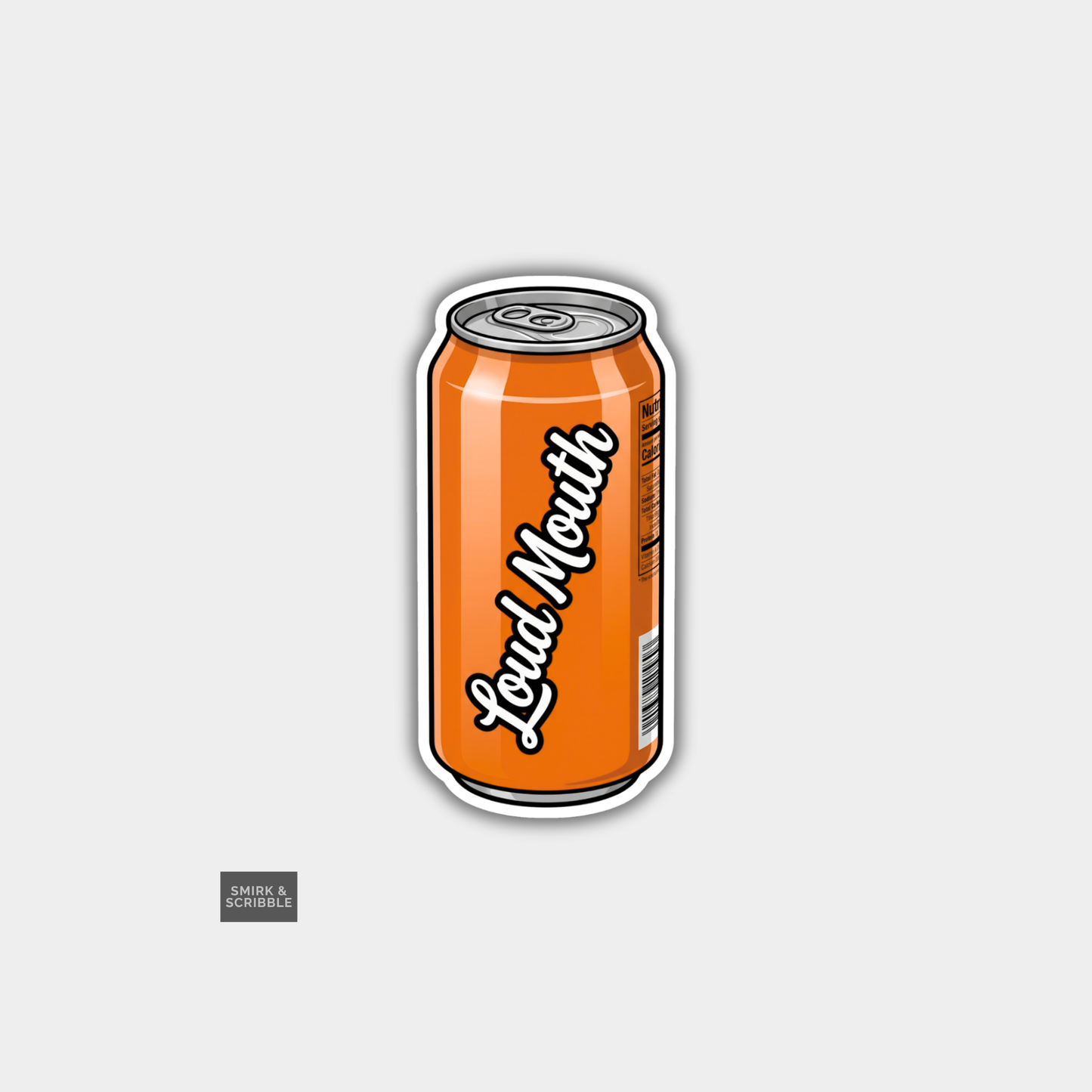 Funny Snarky Soda Can Vinyl Sticker - Loud Mouth