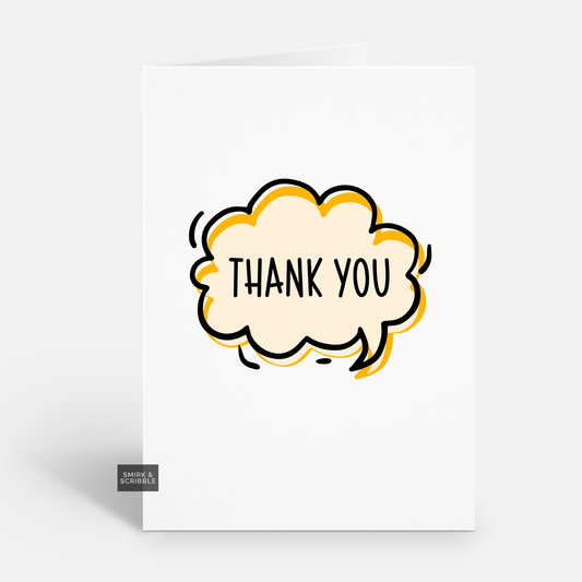 Speech Bubble Thank You Card