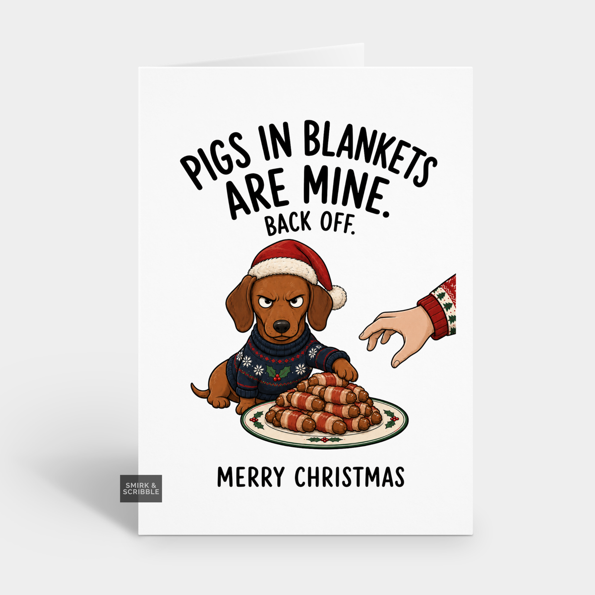 Funny Christmas Card - Pigs In Blankets