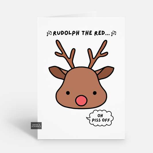 Rudolph Christmas Card