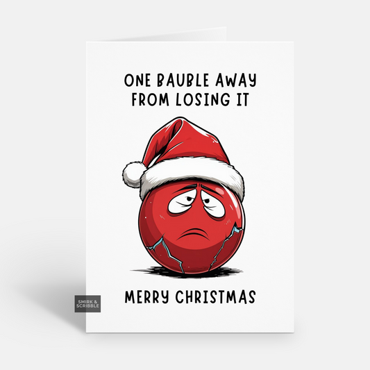 One Bauble Christmas Card