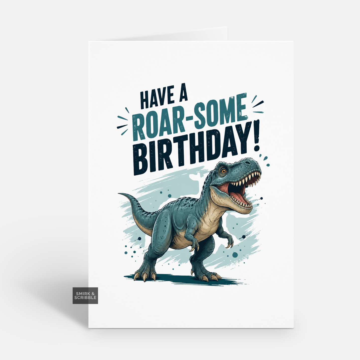 Funny Birthday Card - Roarsome Dinosaur
