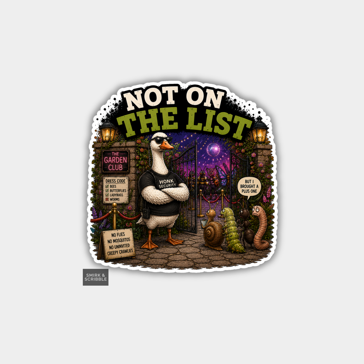 Funny Vinyl Die Cut Sticker - Security Duck
