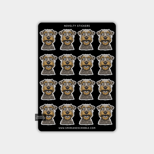 Funny Vinyl Sticker Sheet - Brown Dog