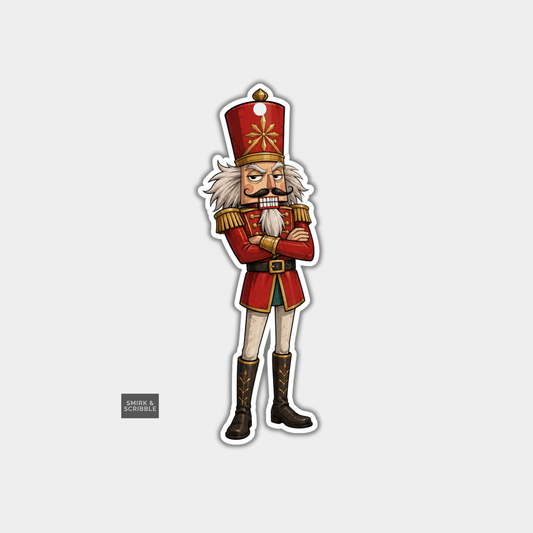 Funny Christmas Gift Tags - Grumpy Nutcracker