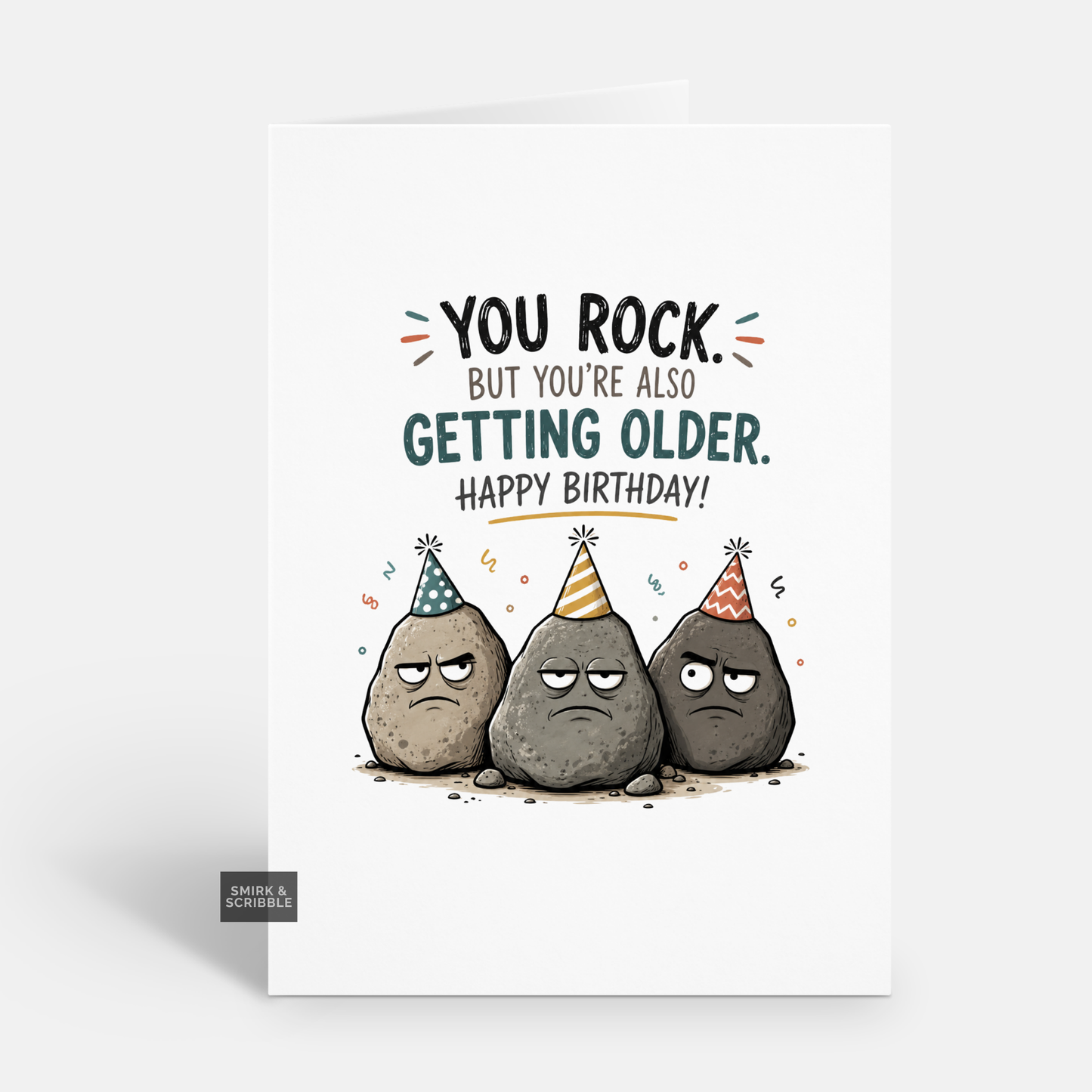 Funny Birthday Card - You Rock Getting Older