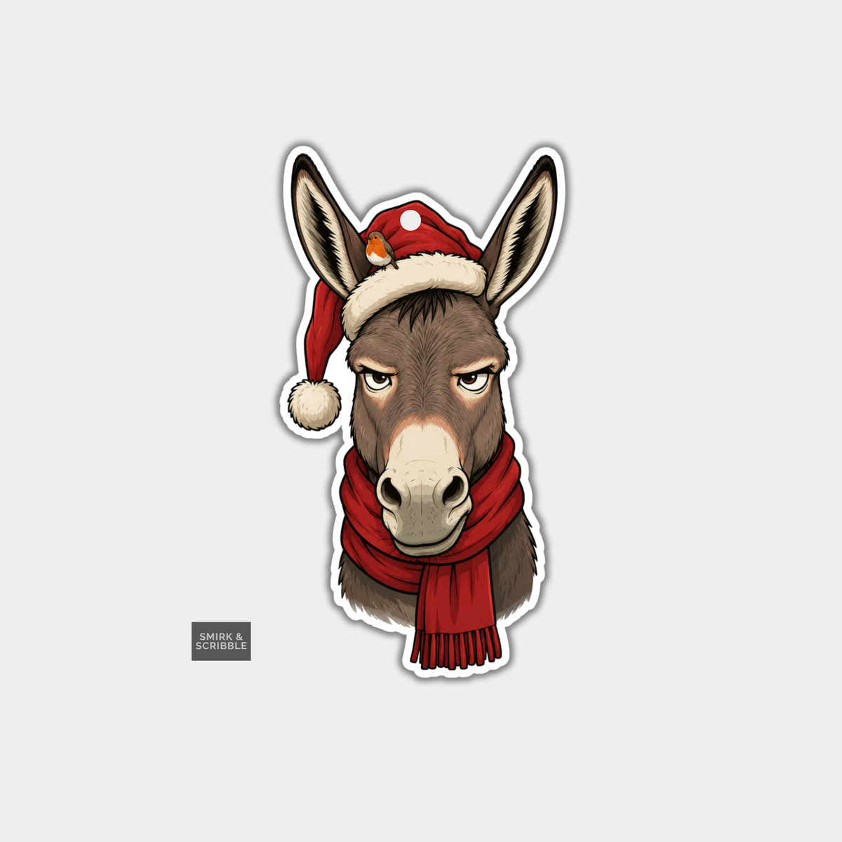 Funny Christmas Gift Tags - Grumpy Donkey