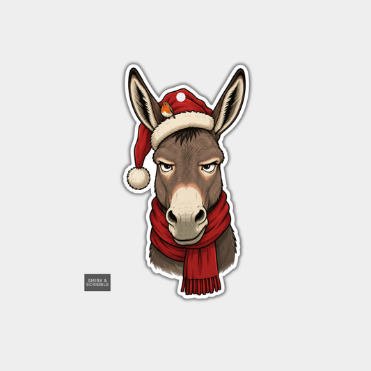 Funny Christmas Gift Tags - Grumpy Donkey