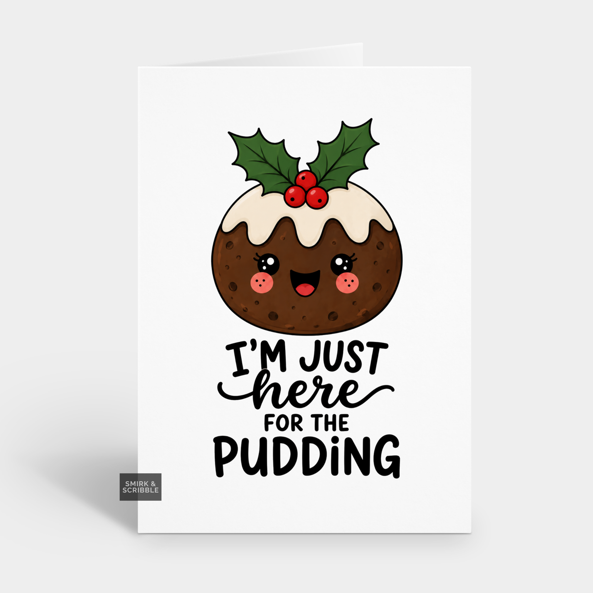 Funny Christmas Card - The Pudding