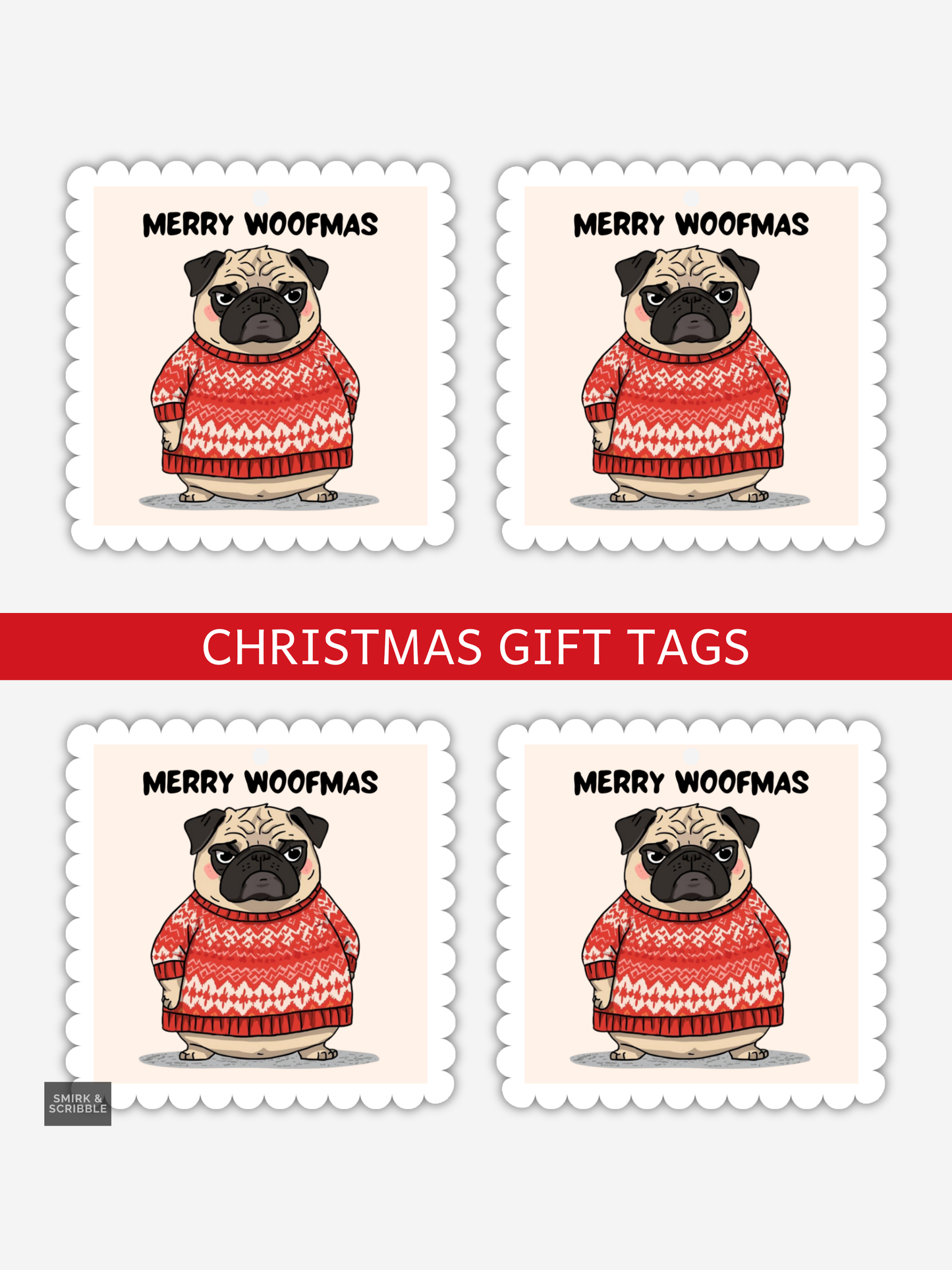 Woofmas Christmas Gift Tags
