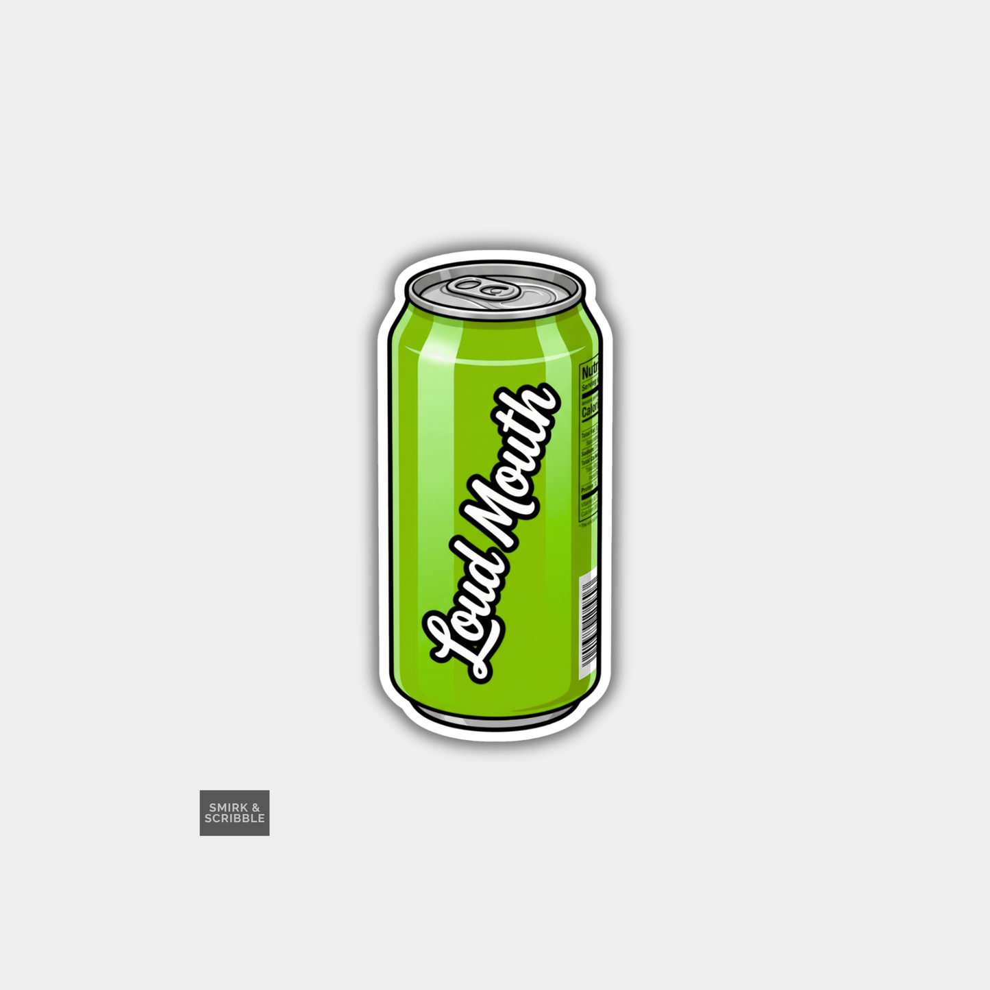 Funny Snarky Soda Can Vinyl Sticker - Loud Mouth
