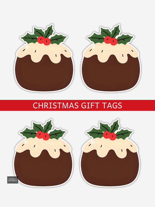 Pudding Christmas Gift Tags