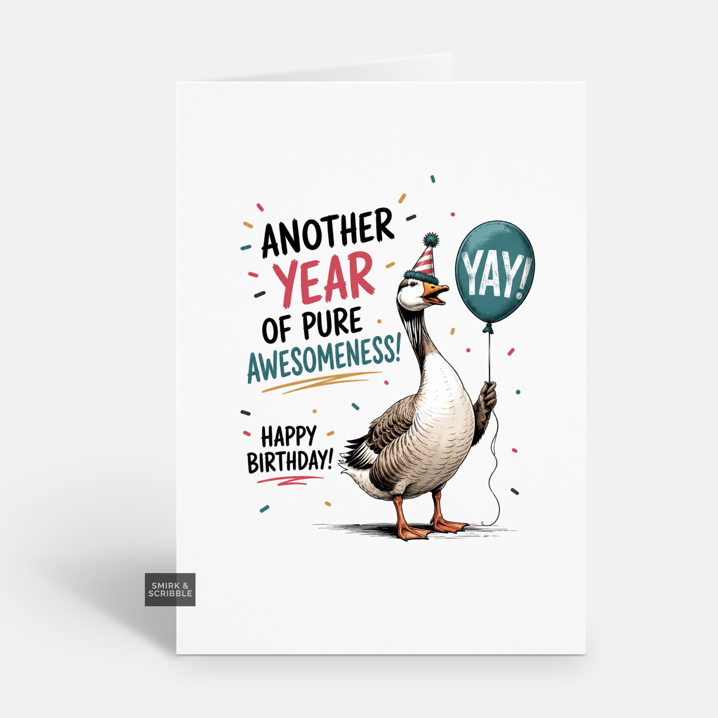 Funny Birthday Card - Awesomeness Duck