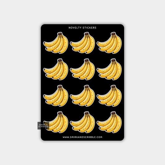Funny Vinyl Sticker Sheet - Banana Bunch