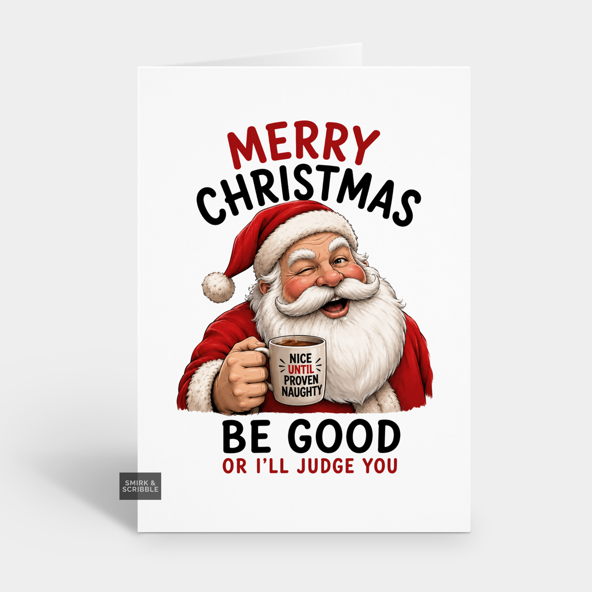 Funny Christmas Card - Judge You Santa