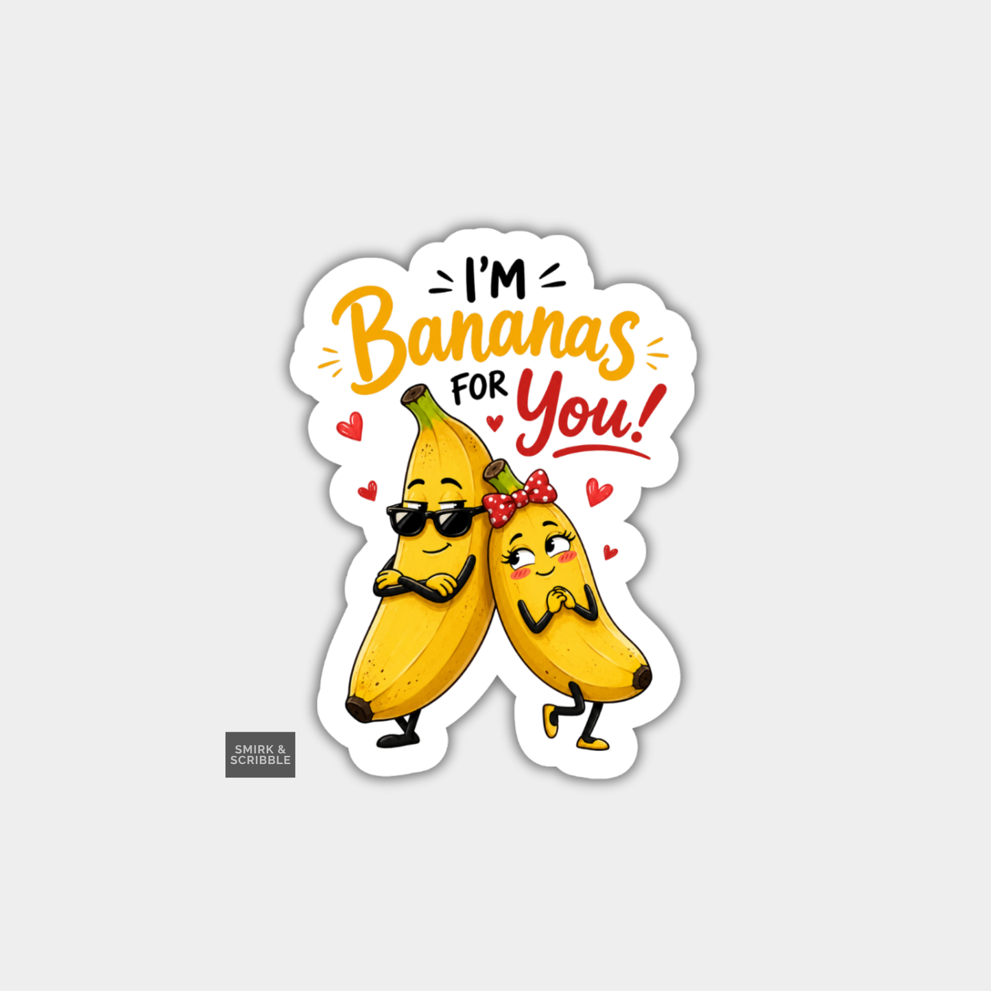 Funny Character Vinyl Sticker - Bananas For You