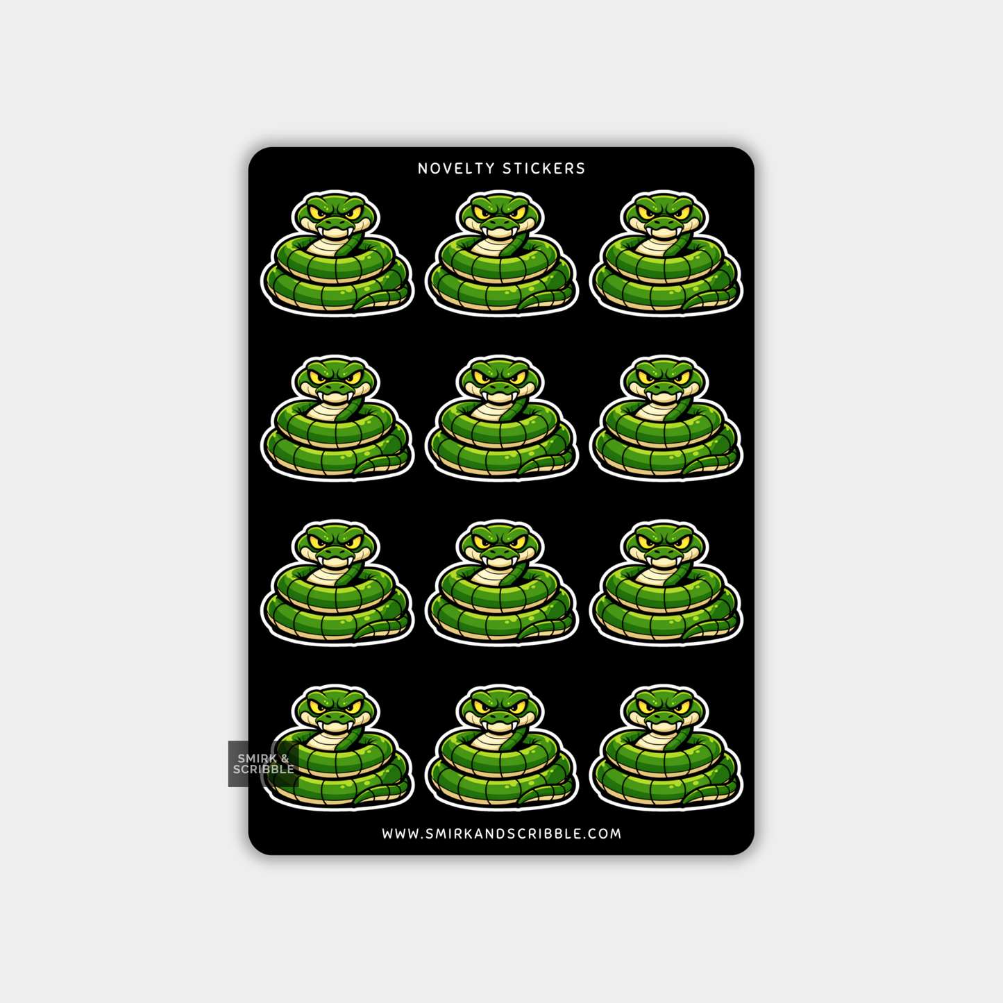 Funny Vinyl Sticker Sheet - Snake