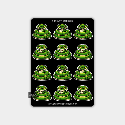 Funny Vinyl Sticker Sheet - Snake