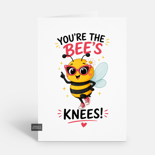 Funny Thank You Card - Bees Knees