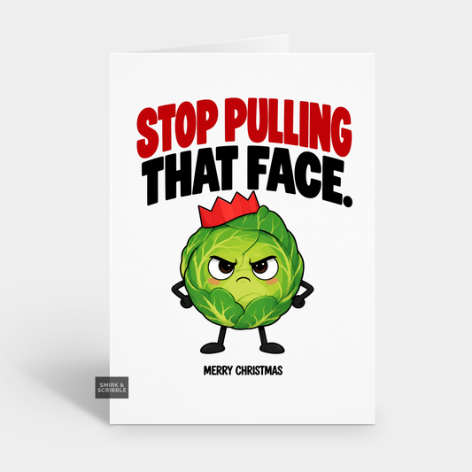 Funny Christmas Card - Grumpy Sprout