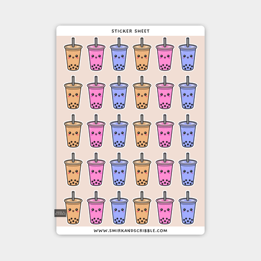 Bubble Tea Sticker Sheet