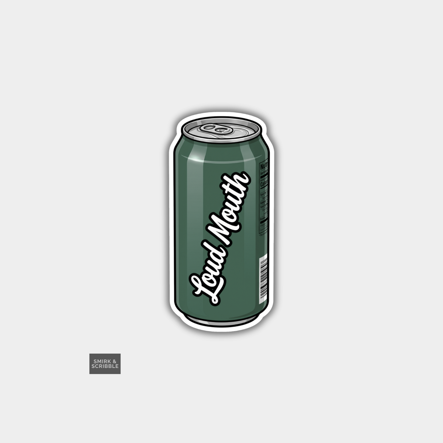Funny Snarky Soda Can Vinyl Sticker - Loud Mouth