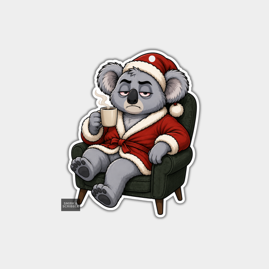 Funny Christmas Gift Tags - Grumpy Armchair Koala