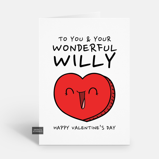 Wonderful Willy Valentine's Card