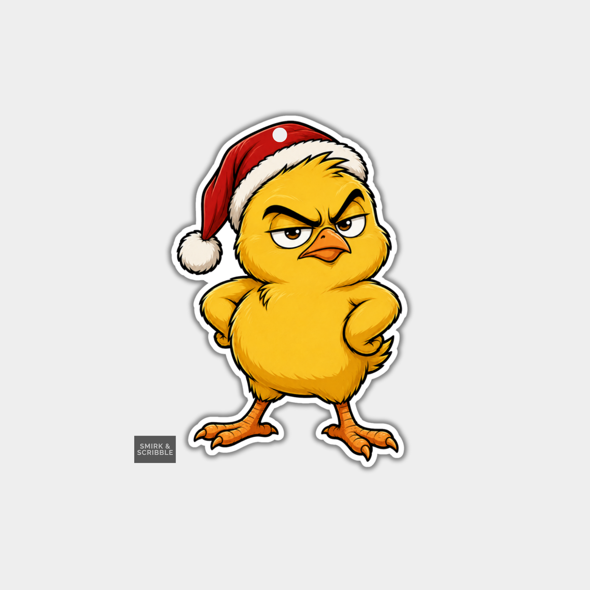 Funny Christmas Gift Tags - Grumpy Chick