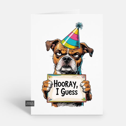 Hooray Dog Birthday Card