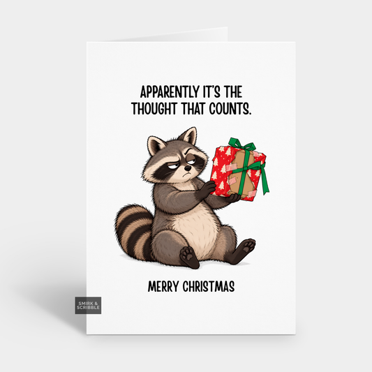 Funny Christmas Card - Thought Counts
