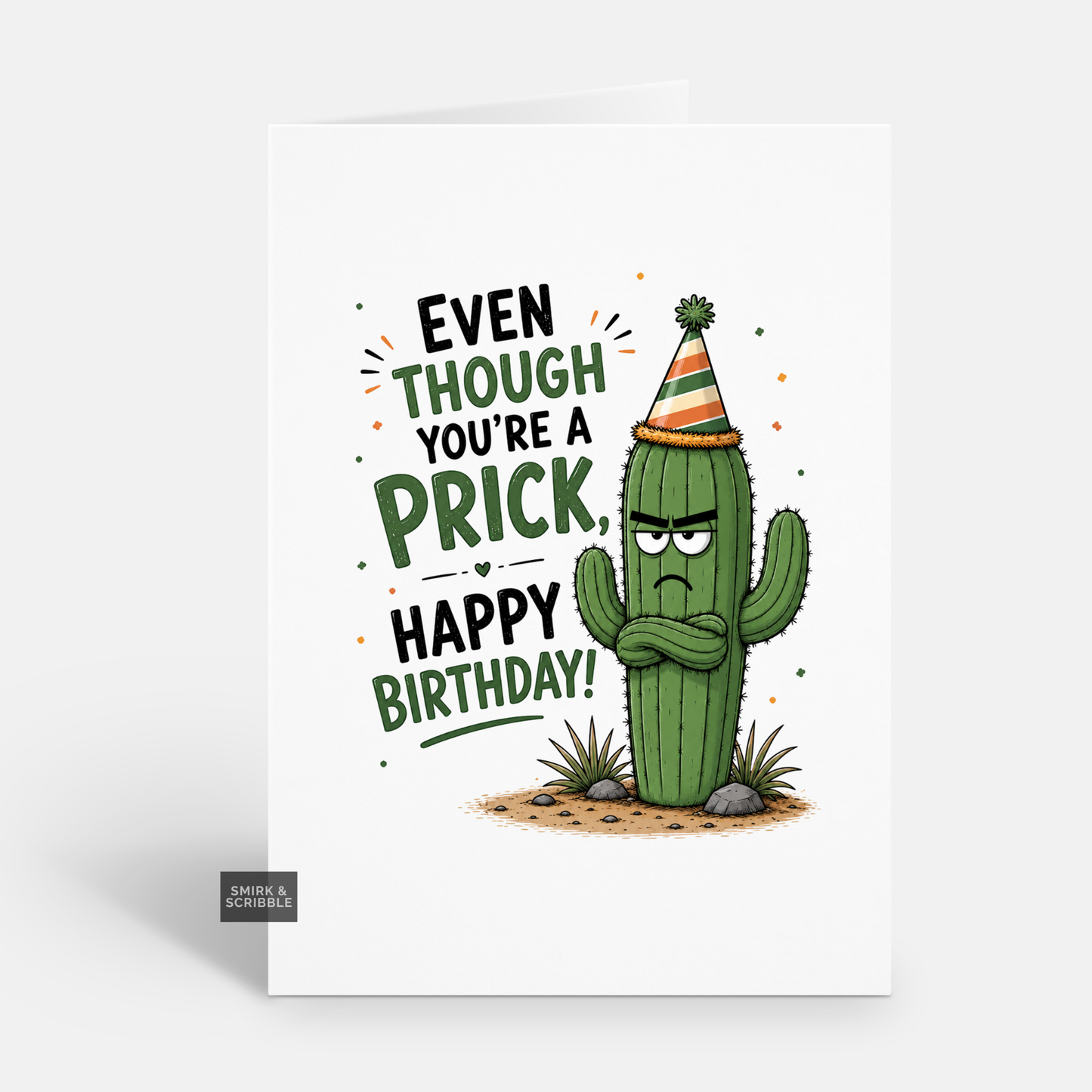 Funny Birthday Card - You're A Prick