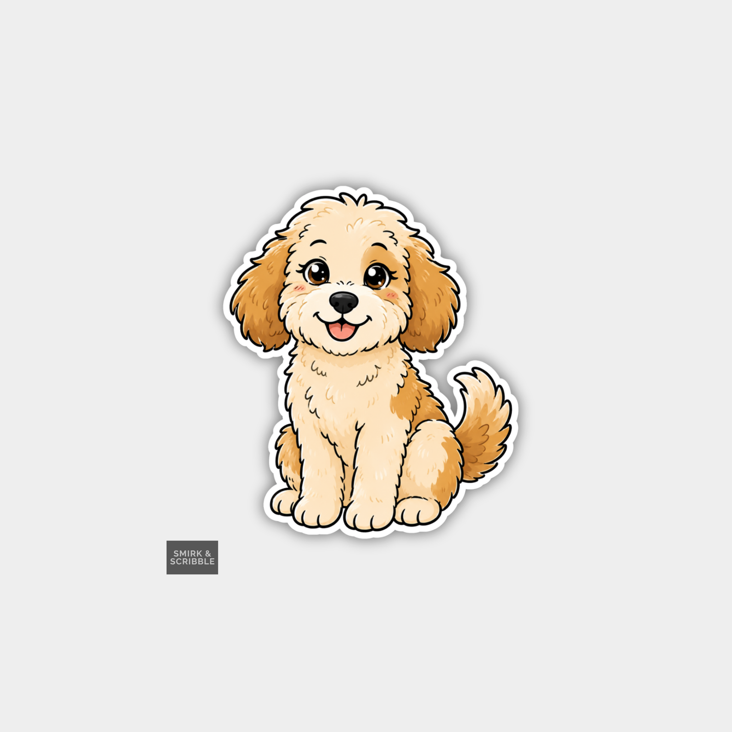 Funny Character Vinyl Sticker - Cute Posing Dog