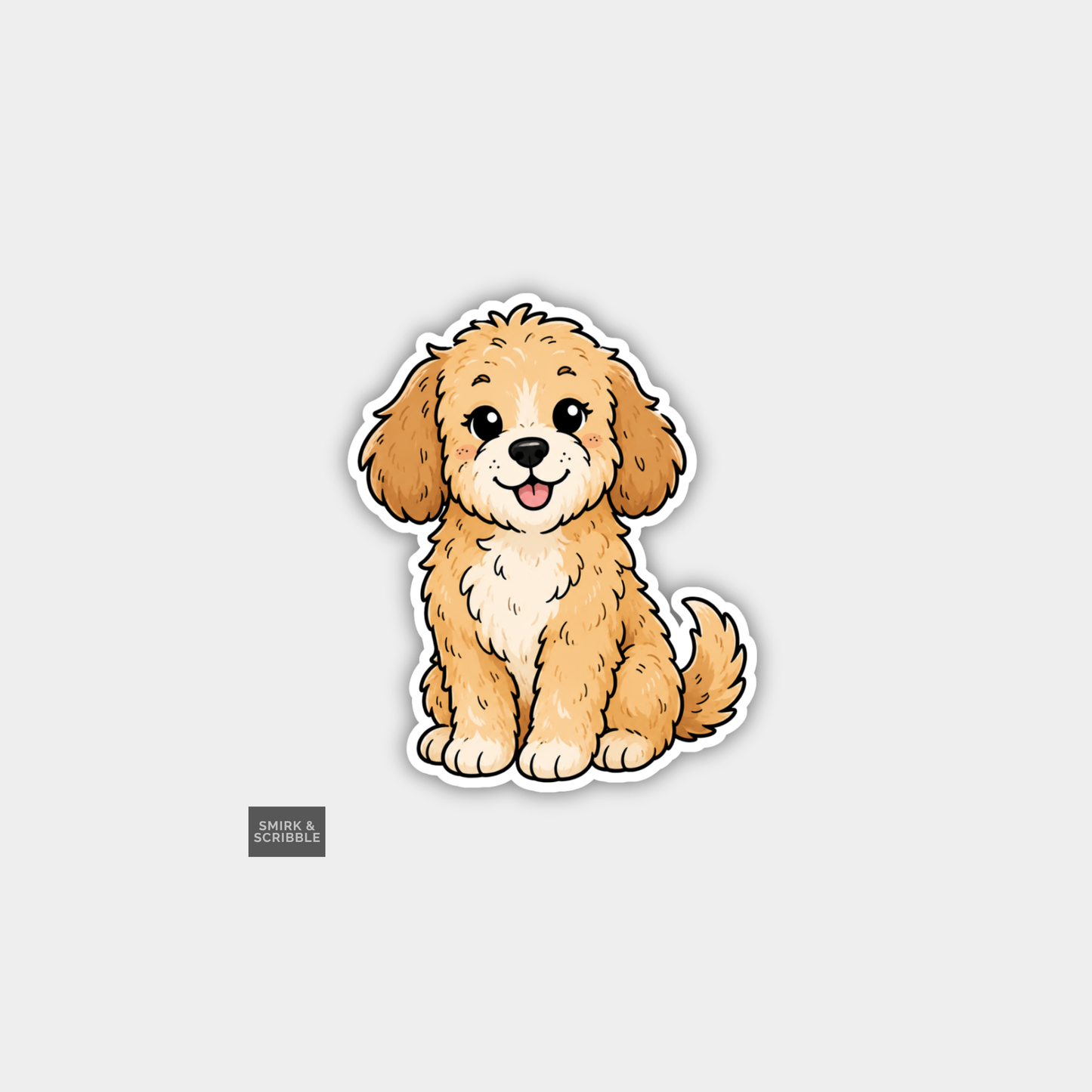 Funny Character Vinyl Sticker - Cute Posing Puppy