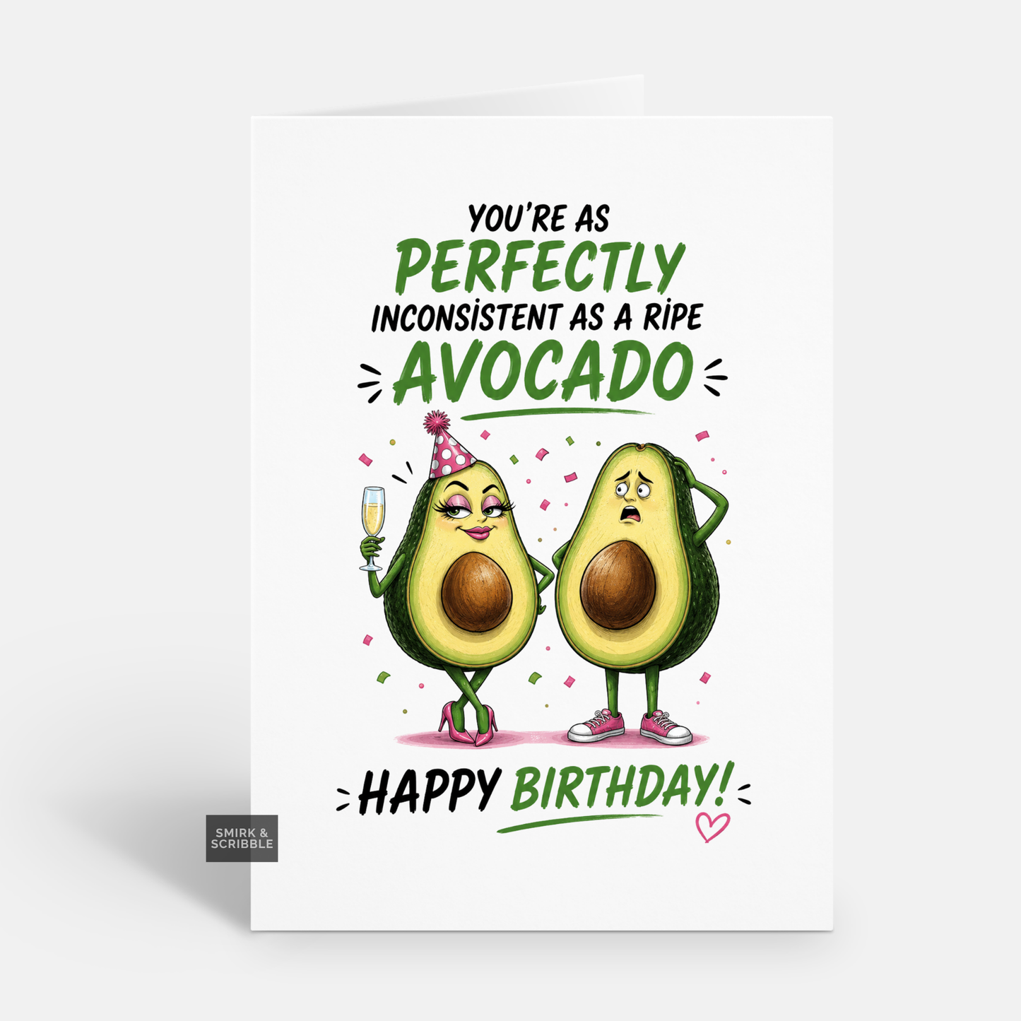 Funny Birthday Card - Ripe Avocado Couple