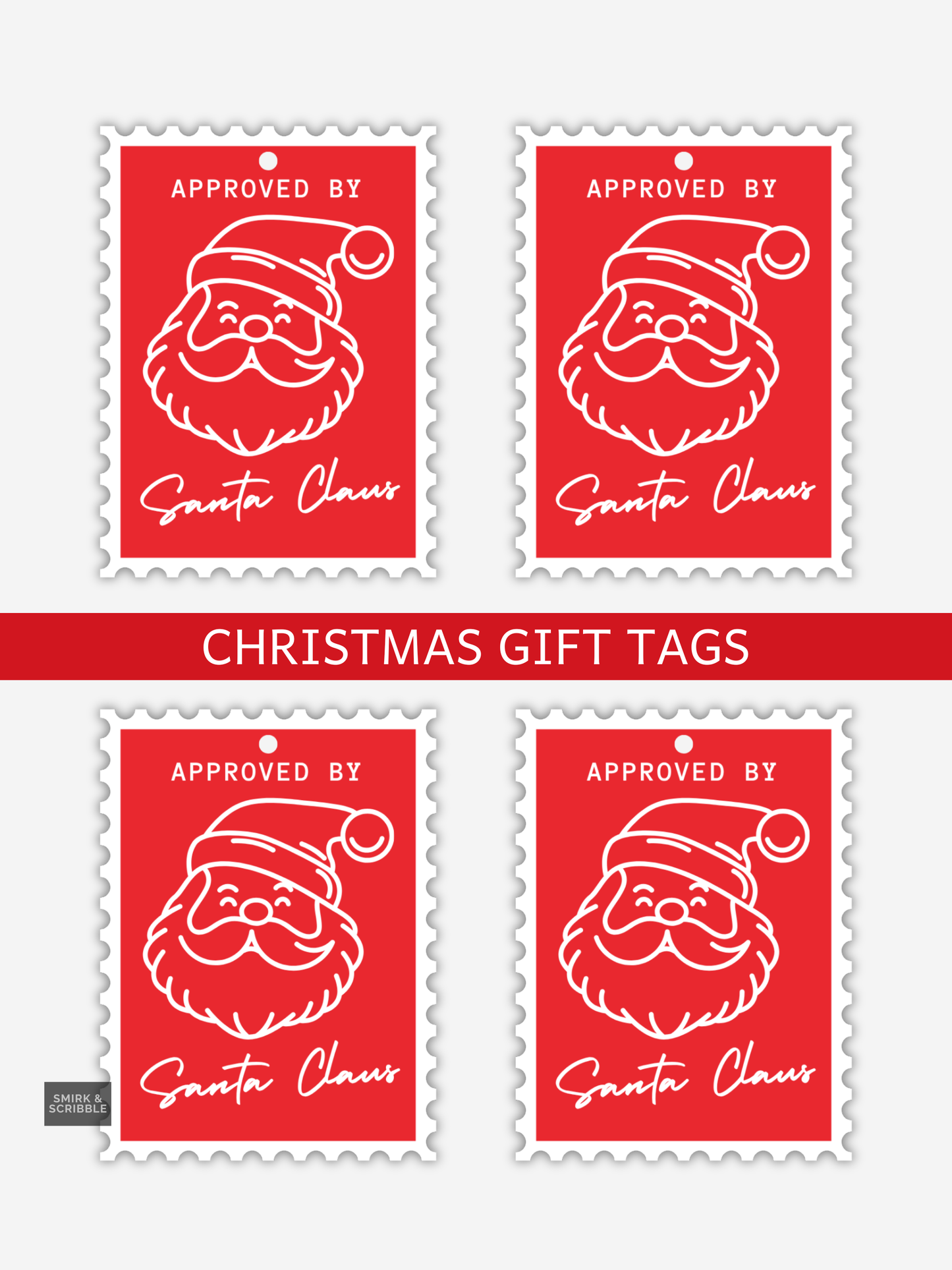 Santa Claus Christmas Gift Tags
