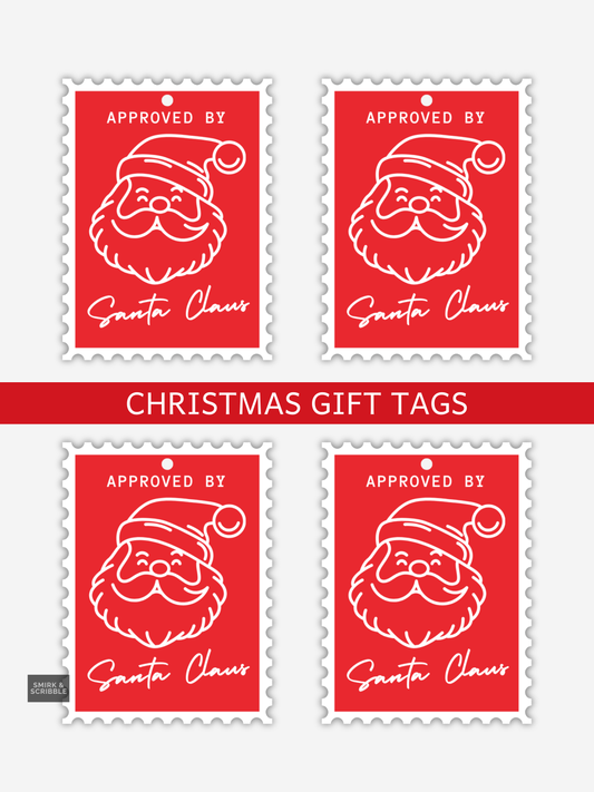 Santa Claus Christmas Gift Tags