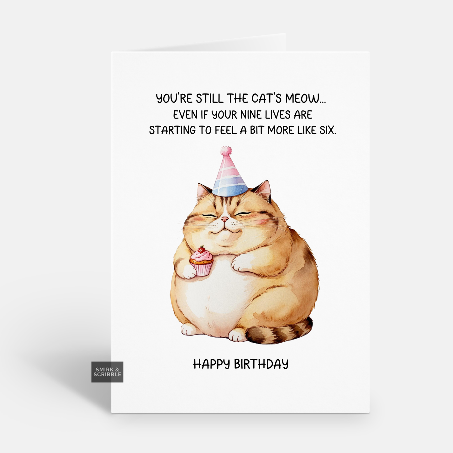 Nine Lives Birthday Card