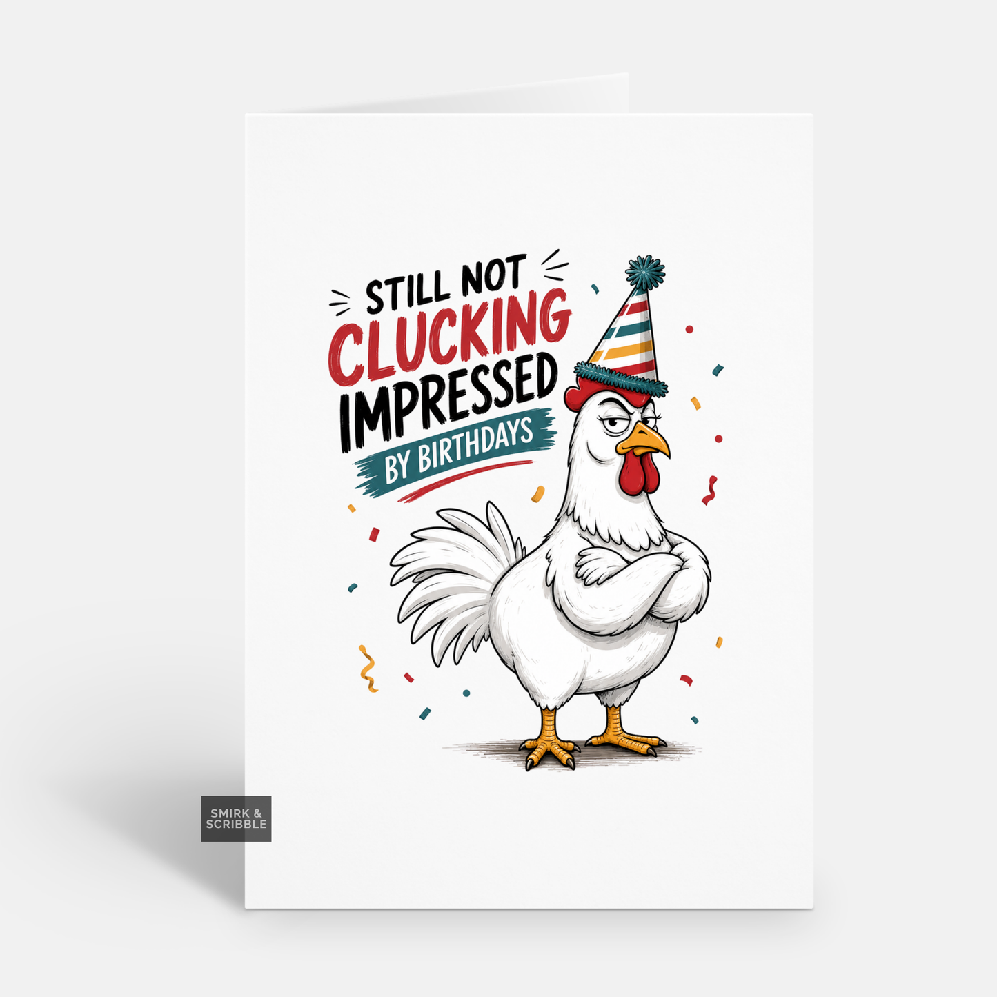Funny Birthday Card - Clucking Impressed
