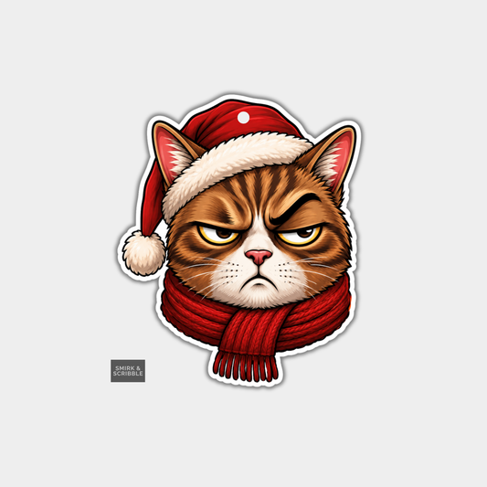 Funny Christmas Gift Tags - Cute Grumpy Cat